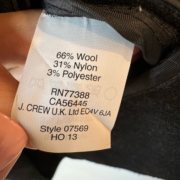 J.Crew Moto Biker Wool Blend Dark Charcloal Color block Grunge Lux Jacket 4 - Picture 5 of 6